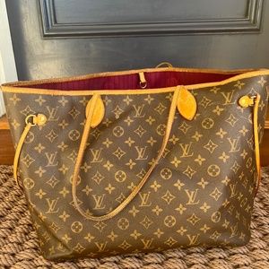 Authentic, used Louis Vuitton Neverfull bag